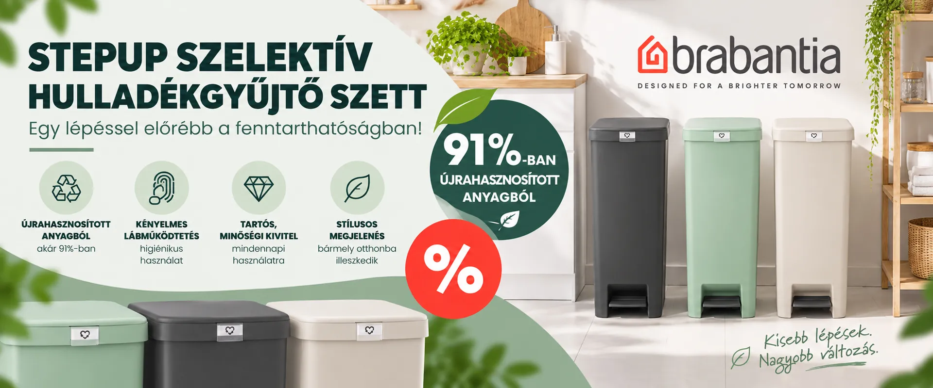 BRABANTIA STEPUP szelektív hulladékgyűjtő szett