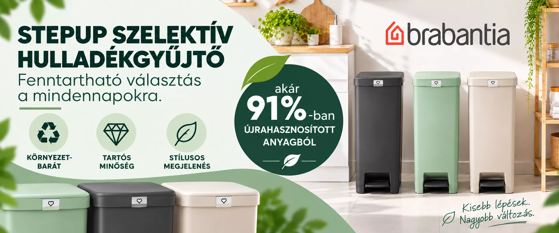 BRABANTIA STEPUP szelektív hulladékgyűjtő szett