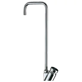 DELABIE pohártöltő ivókútfej, nyomógombos, elengedés után azonnal elzáró szeleppel, 250 mm magas fix kifolyóval