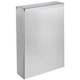 DELABIE fali fedeles intim hulladékgyűjtő, keskenyített kialakítás, 4,5 liter, 1 mm vastag r.m. acél, selyem