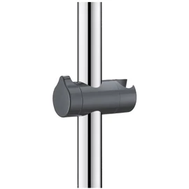 DELABIE szürke antracit bevonatú nylon, csúsztatható zuhanyfej tartó 32 mm-es zuhanykapaszkodókra, ergonomikus rögzítőfejjel