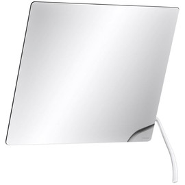 DELABIE dönthető tükör fehér nylon bevonatú hosszú oldalsó döntőkarral, 20°ban állítható, 6 mm vastag biztonsági üveggel, 600x500 mm