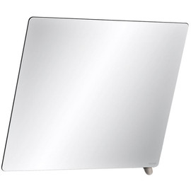 DELABIE keret nélküli dönthető tükör metallizált antracit színű alsó döntőkarral, 20°-ban állítható, 6 mm vastag biztonsági üveggel, 600x500 mm