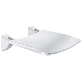 DELABIE Comfort ülőfelületű felhajtható zuhanyülőke, 420x506mm, fehér r.m. acél vázon