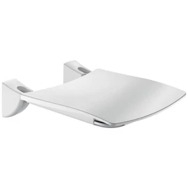 DELABIE Comfort ülőfelületű felhajtható zuhanyülőke, 420x506mm, UltraSatin selyem r.m. acél vázon