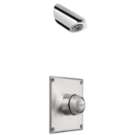 DELABIE TEMPOMIX beépített zuhanycsap fejbenkeverős nyomógombbal TONIC JET zuhanyfejjel, négyzetes r.m. előlappal