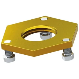 DELABIE biztonsági rögzítőelem 3 rozsdamentes acél csavar extra megerősítéssel álló DELABIE csaptelepekhez, F1/2", 4 mm vastag sárgaréz test