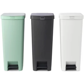 Brabantia StepUp szelektív hulladékgyűjtő szett, 3db pedálos szemetes, 40L - L méret, 91% újrahasznosított műanyag - SU40L-SET