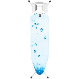 Brabantia Solid Steam Iron Rest vasalódeszka 1240x380mm - B méret, fix vasalótámasz, D=22mm fehér váz, jeges víz huzat - 108501