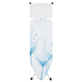 Brabantia Solid Steam Unit Holder vasalódeszka 1240x450mm - C méret, fix vasalótálca gőzállomásokhoz, D=22mm fehér váz, pamut virág huzat - 108884