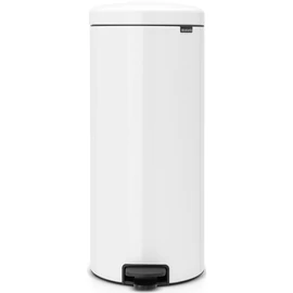 Brabantia NewIcon pedálos hulladékgyűjtő szagmentesen záródó Soft-Close fedél, műanyag tartály, 30L - G méret, acél, fehér - 111785