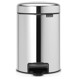 Brabantia NewIcon pedálos hulladékgyűjtő szagmentesen záródó Soft-Close fedél, műanyag tartály, 3L - V méret, r.m. acél, fényes - 113147