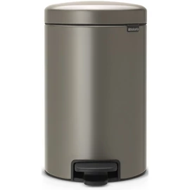 Brabantia NewIcon pedálos hulladékgyűjtő szagmentesen záródó Soft-Close fedél, műanyag tartály, 12L - X méret, acél, platinaszürke - 113628