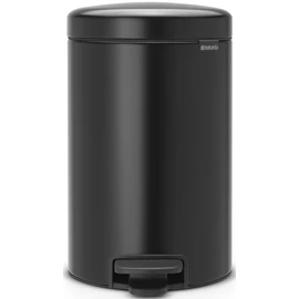 Brabantia NewIcon pedálos hulladékgyűjtő szagmentesen záródó Soft-Close fedél, műanyag tartály, 12L - X méret, acél, matt fekete - 113741