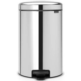Brabantia NewIcon pedálos hulladékgyűjtő szagmentesen záródó Soft-Close fedél, műanyag tartály, 20L - Y méret, r.m. acél, fényes - 113987