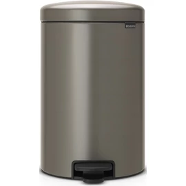 Brabantia NewIcon pedálos hulladékgyűjtő szagmentesen záródó Soft-Close fedél, műanyag tartály, 20L - Y méret, acél, platinaszürke - 114045