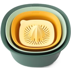 Brabantia Tasty+ Bake & Mix keverőtál szett, 2db keverőtál/ 1db szűrőedény/ 1db mérőkancsó/facsaró, többszínű, műanyag - 122262