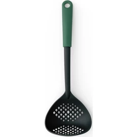Brabantia Tasty+ Cook & Serve szűrőkanál, beépített serpenyőtartóval, akasztóval, hőálló, műanyag, platinazöld - 122767
