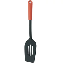 Brabantia Tasty+ Cook & Serve spatula, egyik oldali vágóéllel, beépített serpenyőtartóval, akasztóval, hőálló, műanyag, terrakotta rózsaszín - 122804
