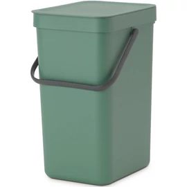 Brabantia Sort & Go konyhai szemetes felnyitható fedéllel, fogantyúval szelektív és komposzt gyűjtéséhez, 12L - C méret, platinazöld - 129803
