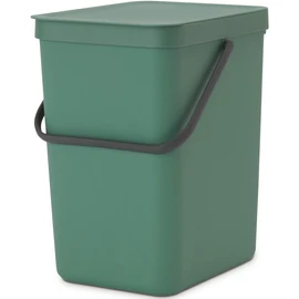 Brabantia Sort & Go konyhai szemetes felnyitható fedéllel, fogantyúval szelektív és komposzt gyűjtéséhez, 25L - J méret, platinazöld - 129964