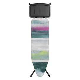 Brabantia Solid Steam Unit Holder vasalódeszka 1240x380mm - B méret, fix vasalótálca gőzállomásokhoz, D=22mm fekete váz, reggeli szellő huzat - 134340