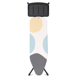Brabantia Solid Steam Unit Holder vasalódeszka 1240x380mm - B méret, fix vasalótálca gőzállomásokhoz, D=22mm fekete váz, tavaszi buborékok huzat - 134425