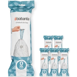 Brabantia PerfectFit szemeteszsák, O méret, 30L, Multipack 120 zsák, 6 tekercs, 20 zsák/tekercs - 138485