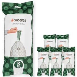 Brabantia PerfectFit szemeteszsák, R méret, 36L, Multipack 120 zsák, 6 tekercs, 20 zsák/tekercs - 138584