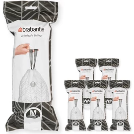 Brabantia PerfectFit szemeteszsák, M méret, 60L, Multipack 120 zsák, 6 tekercs, 20 zsák/tekercs - 138867