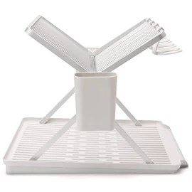 Brabantia SinkSide Foldable Dish Drying Rack összecsukható edényszárító állvány, nagy méretű, 2db evőeszköztartó, világosszürke, 510x420 mm - 139444