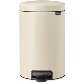 Brabantia NewIcon pedálos hulladékgyűjtő szagmentesen záródó Soft-Close fedél, műanyag tartály, 12L - X méret, acél, világos bézs - 149924