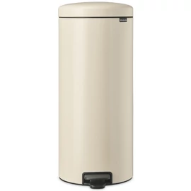 Brabantia NewIcon pedálos hulladékgyűjtő szagmentesen záródó Soft-Close fedél, műanyag tartály, 30L - G méret, acél, világos bézs - 149962