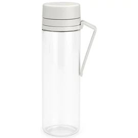 Brabantia Make &amp; Take Water Bottle with Strainer vizespalack 500 ml, szűrőbetéttel gyümölcsök számára, fogantyúval, szivárgásmentes, műanyag, átlátszó/világosszürke - 202421