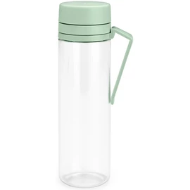 Brabantia Make &amp; Take Water Bottle with Strainer vizespalack 500 ml, szűrőbetéttel gyümölcsök számára, fogantyúval, szivárgásmentes, műanyag, átlátszó/jáde zöld - 202445