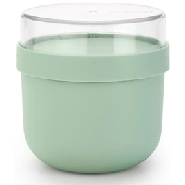 Brabantia Make & Take Breakfast Bowl reggeliző pohár, 500 ml, hő- és fagyálló, felső tárolórekesz (180ml), szivárgás- és légmentes záródás, BPA mentes műanyag, jáde zöld - 204265