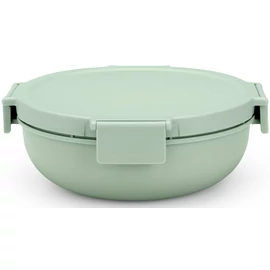 Brabantia Make & Take Salad Bowl salátástál, 1300 ml, szivárgás- és légmentes záródás, bepattintós (clip-on) zárómechanizmus, kerek forma, műanyag, jáde zöld - 206382