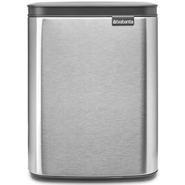 Brabantia Bo Waste Bin hulladékgyűjtő felnyitható, Soft-Close fedéllel, fali/álló, műanyag tartály, 7L - B méret, r.m. acél, selyem ujjlenyomatmentes - 222962