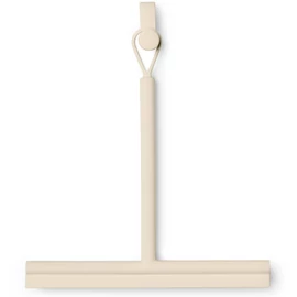 Brabantia ReNew Shower Squeegee 240mm vízlehúzó zuhanyzóba függeszthető akasztóval, 1. oldal vízlehúzó, 2. oldal kefés fej, csúszásmentes, szilikon, világos bézs - 223303