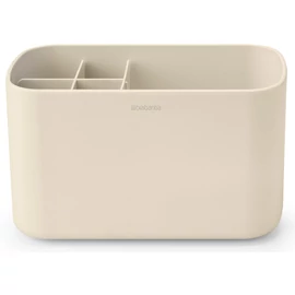 Brabantia ReNew Bathroom Caddy kozmetikai rendszerező, elválasztó betétekkel, csepptálcával, csúszásmentes talppal, műanyag, világos bézs - 223365