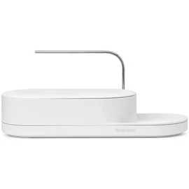 Brabantia SinkStyle Organiser mosogató rendszerező, beépített csepptálcával, műanyag, szabadon álló, szikrázó fehér ásványi textúra, 350x150x130mm - 227882