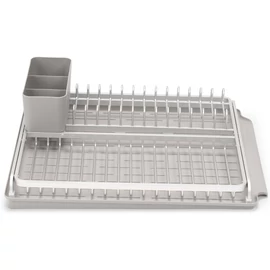 Brabantia SinkSide Dish Drying Rack lejtős csepptálcájú, önürítő edényszárító állvány, középszürke, 385x490 mm - 230028