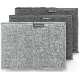 Brabantia SinkSide Microfibre Cleaning Pads mikroszálas tisztítópárna, 3 db-os szett, sötétszürke, középszürke, 160x220 mm - 230349