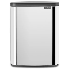 Brabantia Bo Waste Bin hulladékgyűjtő felnyitható, Soft-Close fedéllel, műanyag tartály, 12L - C méret, r.m. acél, fényes - 230400