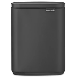 Brabantia Bo Waste Bin hulladékgyűjtő felnyitható, Soft-Close fedéllel, fali/álló, műanyag tartály, 7L - B méret, acél, határtalan szürke ásványi textúra - 233722