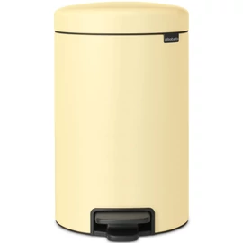 Brabantia NewIcon pedálos hulladékgyűjtő szagmentesen záródó Soft-Close fedél, műanyag tartály, 12L - X méret, acél, kellemes sárga - 233807