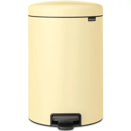 Brabantia NewIcon pedálos hulladékgyűjtő szagmentesen záródó Soft-Close fedél, műanyag tartály, 20L - Y méret, acél, kellemes sárga - 233821