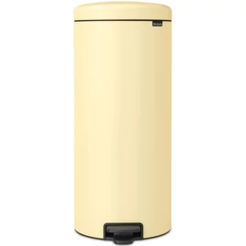 Brabantia NewIcon pedálos hulladékgyűjtő szagmentesen záródó Soft-Close fedél, műanyag tartály, 30L - G méret, acél, kellemes sárga - 233845