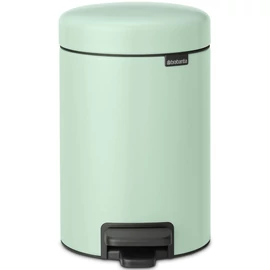 Brabantia NewIcon pedálos hulladékgyűjtő szagmentesen záródó Soft-Close fedél, műanyag tartály, 3L - V méret, acél, jáde zöld - 233869