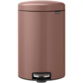 Brabantia NewIcon pedálos hulladékgyűjtő szagmentesen záródó Soft-Close fedél, műanyag tartály, 20L - Y méret, acél, szaténrózsaszín taupe - 234026